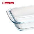 Plat de cuisson rectangulaire en verre borosilicaté 3L pour four